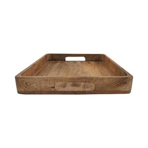 Modèle de plateau en bois de cuisine décoratif élégant assiettes de service avec poignées mariage, cadeau de pendaison de crémaillère de choix Plateau en bois - Product Image 3