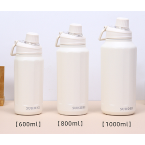 Botella de agua SilverJet de acero inoxidable con aislamiento al vacío de 600, 800 y 1000 ml con tapa para coche, hogar, oficina, regalo. - Product Image 2
