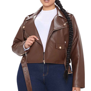 2025 veste en jean en cuir véritable pour dames nouvelle mode printemps automne agneau vestes 2025 veste de motard en cuir pour femmes - Product Image 6