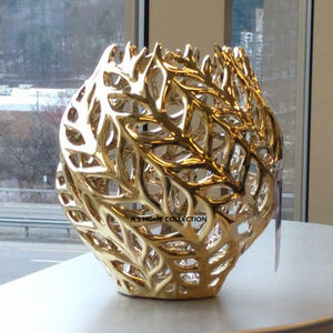 Jarrón de Flores de Aluminio Dorado Nórdico para Decoración de Bodas y Eventos, Centro de Mesa - Product Image 1