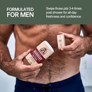 OEMカスタマイズメンズ専用ピュア天然活性炭消臭剤,滑らかな臭い除去スティックアルミフリー - Product Image 3