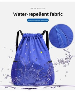 Sac à cordon à double épaule léger multifonctionnel étanche pour les affaires sportives usage décontracté avec polyester - Product Image 2