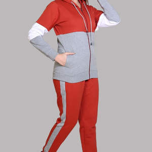 Conjunto Deportivo de Dos Piezas para Mujer, con Logotipo Personalizado, Pantalones Deportivos Bordados, Sudadera con Capucha y Cremallera, Manga Larga - Product Image 4