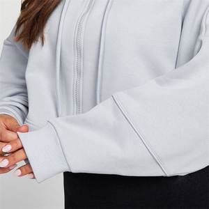 Sudadera con Capucha Corta y Cremallera Completa para Mujer, Talla Grande, al por Mayor, ODM/OEM, por Star Figure Enterprises (Verificado por PayPal) - Product Image 3