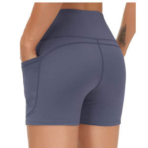 Shorts Deportivos Personalizados Transpirables de Color Sólido con Cintura Elástica y Bolsillo, Leggings y Shorts de Yoga de Alta Calidad para Mujer - Product Image 5