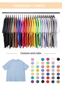 Haute qualité 100% coton blanc hommes personnalisé poids lourd surdimensionné T-shirt hommes grande taille coton couleur unie T-shirt pour hommes - Product Image 5