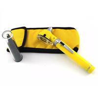 Mini Manual Fiber Optic ENT Ear Exam Otoscope Instrument Set Yellow CE Certified Class II ISO13485 Certified Portable 150MM ABS
