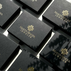 Coffret Cadeau Luxe Noir avec Logo Doré pour Photos, Certificats, Cartes Cadeaux Stylistes, Boutiques de Vêtements - Lot de 50 - Product Image 6