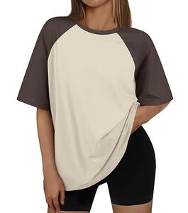 DTF T-shirt surdimensionné personnalisé en coton pour femmes Fournisseur OEM T-shirt d'été coupe ample pour les détaillants de mode - Product Image 1