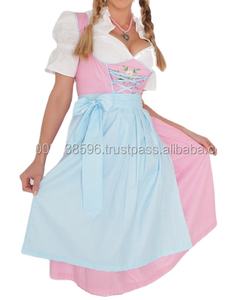 Vestido Midi Dirndl Ecológico para Mujer / Cintura Natural, Traje Bávaro para Oktoberfest - Product Image 6
