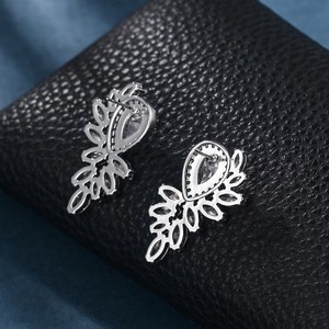 ต่างหูเพชร Moissanite รูปทรงลูกแพร์สีขาวต่างหูเจ้าสาวต่างหูสวยงามของขวัญตัดที่ยอดเยี่ยมสําหรับผู้หญิง - Product Image 4