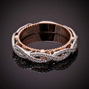 Dernière vente chaude bague infini pur 14k bague en or massif pour les femmes croisées torsadées infini éternité bagues Fine Jewelry OEM - Product Image 1