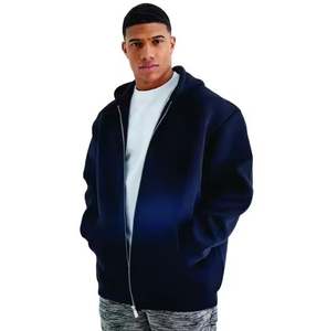 Sudadera con capucha y cremallera para hombre de peso pesado, ropa de calle con estampado personalizado, sudaderas con capucha con cremallera completa térmica de alta calidad de EE. UU. al por mayor para hombres - Product Image 1