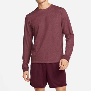 Camiseta de ropa de calle para hombre, camisetas bordadas sublimadas de manga completa de alta calidad, camisetas informales de alta calidad con cuello redondo para hombre - Product Image 3