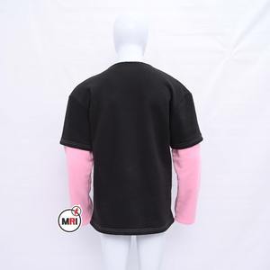 Qualité supérieure 100% coton Chemise personnalisée de luxe Unisexe 2 en 1 Double couche T-shirt à manches longues Double couche T-shirt à manches - Product Image 2