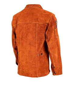 Chaqueta de soldador de alta resistencia con aislamiento térmico, ropa de protección industrial, abrigo de soldadura, chaqueta de seguridad de cuero resistente al fuego - Product Image 2