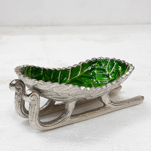 Green <b>Enamel</b> Color Best Quality Metal Decorative Fruit <b>Bowl</b> Handmade Silver Nickel Finished Aluminum Metal - Product Image 1