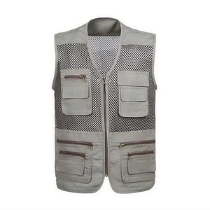 Gilet de pêche personnalisé avec logo, vêtements d'extérieur pour hommes, respirant, sans manches, nouveau style, col en V, gilet de pêche pour hommes - Product Image 6