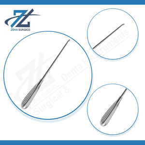 Curette osseuse droite 260 mm, ensemble d'instruments chirurgicaux en acier inoxydable, certifié CE, marque ZOHA SURGICO, fabricant pakistanais - Product Image 4