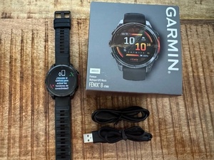 Reloj Inteligente GPS Fenix-8 Pro 100% Auténtico, 47mm 51mm AMOLED Multideporte, Cristal de Zafiro, Titanio, Naranja Spark/Grafito - Product Image 1