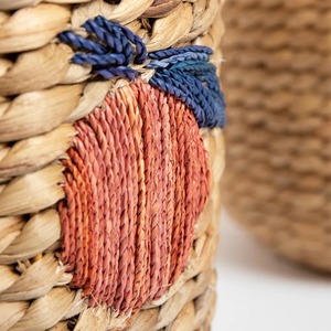 Adorable Cesta de Almacenamiento de Jacinto de Agua con Marco Metálico, Diseño Moderno con Patrón de Limón, Capacidad de 6-10L, Plegable para Decoración del Hogar - Product Image 3