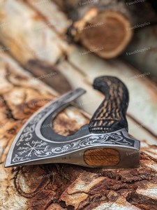 SCL Pizza Cutter Haute Qualité Personnalisé À La Main Cuisine Chef Couteau En Acier Damas Cuisine Pizza Cutter Avec Gaine En Cuir - Product Image 3