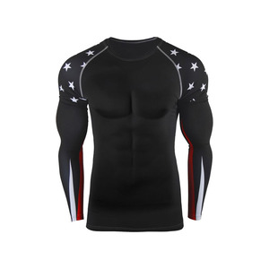 Camiseta de compresión transpirable para hombre, ropa deportiva personalizada, proveedor mayorista OEM, ropa de gimnasio y fitness - Product Image 3