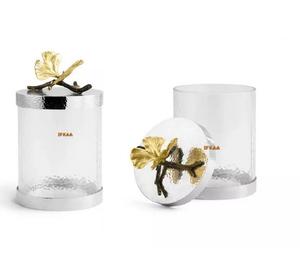 Bocal en verre design moderne avec couvercle en métal Décor à la maison Boîte de cuisine Couvercle de rangement scellé pour condiments - Product Image 3