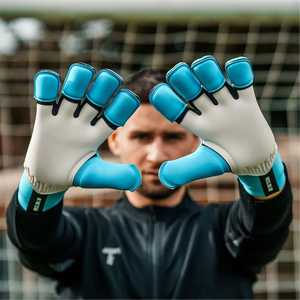 Guantes de Portero Personalizables Naranja Neón Completo con Agarre de Látex Goma de Rendimiento de Alta Visibilidad inyectada - Product Image 2