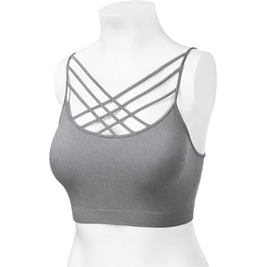 Soutien-gorge de sport dos nu sans couture pour femme, logo personnalisé, haut de fitness élastique, yoga, soutien-gorge de sport pour femme, nouveauté 2025 - Product Image 4