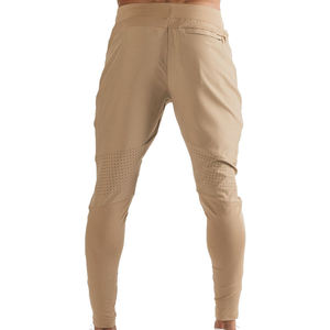 ขายส่งกีฬาสไตล์ Jogger เอวยางยืดกางเกงขายาวโลโก้ที่กําหนดเองกระเป๋าซิปกางเกงทรงสลิมฟิต - Product Image 6