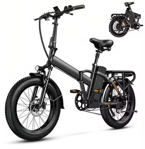 Vélo électrique pliable 350W, batterie au lithium 48V, cadre en aluminium étanche, commande à distance et par application, 30+ MPH, autonomie 30-40 km, pneus larges de 20 pouces - Product Image 1