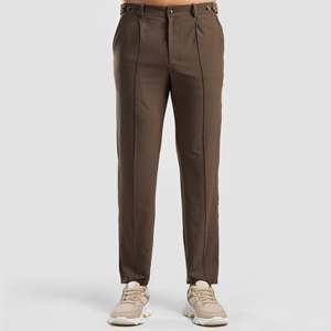Pantalones Casuales Marrones GAI, Cintura Elástica, Tela Oxford Transpirable, Talla XL, Opciones de Cintura Alta y Media, Diseño Formal, Pierna Ancha, para Otoño - Product Image 2