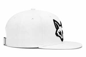 Casquette blanche à 5 panneaux avec logo renard brodé en 3D sur le panneau avant, unisexe, style hip-hop, sport, décontractée - Product Image 3