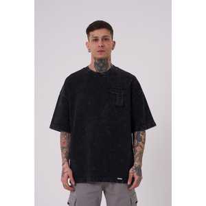 T-shirt surdimensionné délavé à l'acide T-shirt vintage vierge en coton lourd pour hommes de grande taille avec votre logo graphique personnalisé - Product Image 1