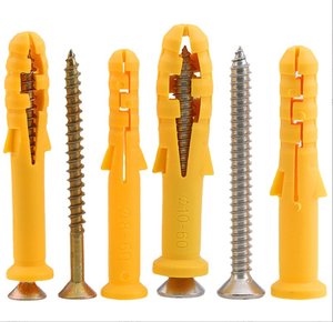 Perno de expansión de clavos de plástico para fijación de placa de yeso <span class=keywords><strong>autoperforante</strong></span> de Color blanco, amarillo y negro, anclajes de nailon, tapón de pared con tornillo - Product Image 2