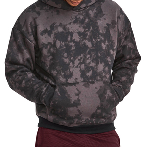 Sweat à capuche vintage Streetwear de haute qualité pour hommes, poids lourd lavé à l'acide, pull sur mesure en coton mélangé d'hiver - Product Image 1