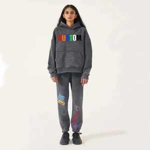 เสื้อกันหนาวผู้ชายผ้า100% แนววินเทจหลากสีผ้าคอตตอนสีพื้นทันสมัยออกแบบโลโก้ได้ตามต้องการ - Product Image 2