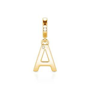 Colgante Religioso Jeulia con Letra Inicial Personalizada, Chapado en Oro Rosa de 18k - Product Image 1