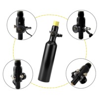 Bouteille d'air HPA en aluminium 13ci 3000psi rechargeable, certification CE/DOT, sécurité à double disque anti-éclatement, durée de vie de 15 ans pour le gaz