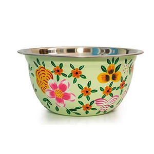 Bol de service de salade rond en métal émaillé fait à la main bol de mélange en émail de qualité solide pour un Design personnalisé - Product Image 2