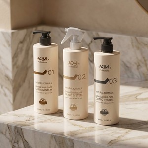 Sistema de Tratamiento Capilar AOMI 300ml, Reparación Rápida, Ceramida, Barrera Protectora, Queratina, Hidratación, Brillo de Cutícula, Sellado, Salón - Product Image 3