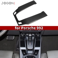 Pour Porsche 992 911 Turbo S Carrera Targa 4S GTS GT3 RS Dakar 2020 + Console centrale couvercle de changement de vitesse accessoires en Fiber de carbone sec