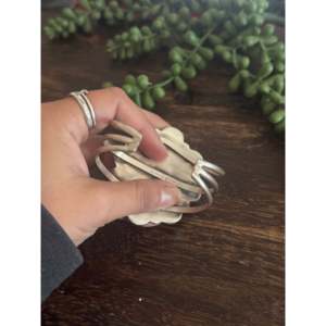 Gerildine James Fashion <b>Cuff</b> <b>Bracelet</b> Cotton Candy Dahlia & Sterling <b>Silver</b> Cluster Elegant & Stylish Accessory - Product Image 5
