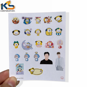 Diseño personalizado A4 A5 hoja de pegatinas de vinilo etiqueta personajes beso corte hojas de pegatinas de dibujos animados - Product Image 5