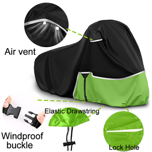 ผ้าคลุมรถจักรยานยนต์และจักรยานแบบพับได้ กันน้ำเต็มที่ ผลิตจากโพลีเอสเตอร์ สำหรับป้องกันฝน ราคาขายส่งถูก - Product Image 4