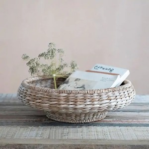 Bol décoratif en jacinthe d'eau et rotin Décoration de présentation de repas naturels Vente en gros de produits vietnamiens écologiques - Product Image 5