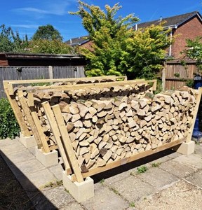 Hardwood Firewood <b>Logs</b> Stackable Palletized Storage Crates Outdoor Wood Storage Solution. - Product Image 5