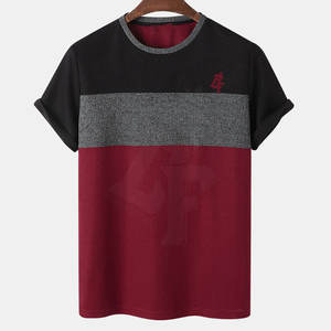 T-shirt pour homme de couleur personnalisée T-shirt pour homme de haute qualité avec logo imprimé au prix de gros - Product Image 1