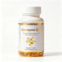 Étiquettes personnalisées Haoxuan pour flacons de coenzyme Q10, autocollants imprimés étanches avec estampage à chaud doré pour l'emballage de produits de suppléments